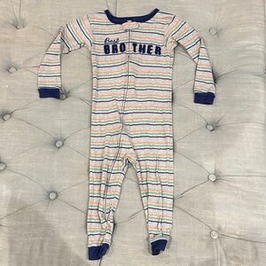Carter's Multicolor Striped 'Best Brother' Footie
